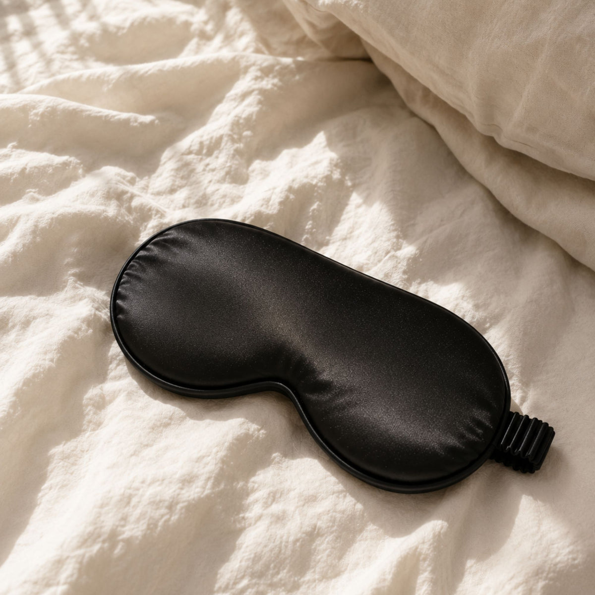 Luma Calm Weighted Silk Sleep Mask ~ Midnight Black